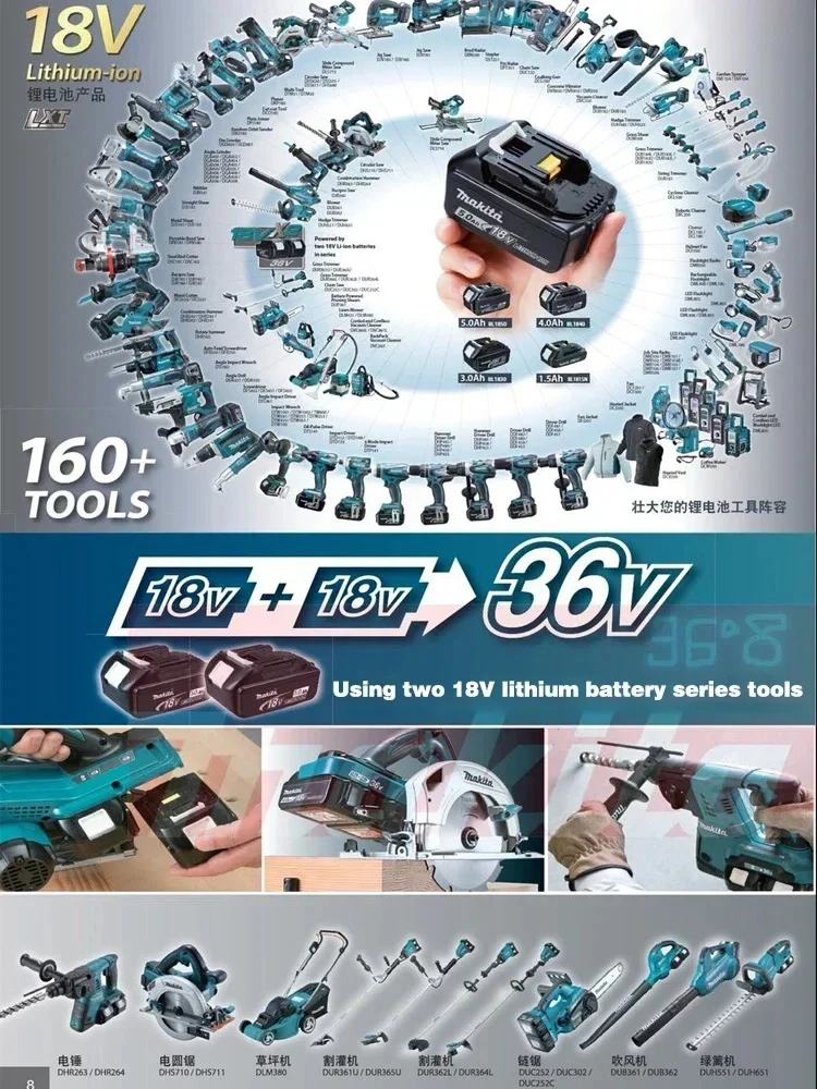 100% الأصلي ماكيتا 9Ah6Ah/5Ah لماكيتا 18 فولت بطارية BL1830B BL1850B BL1850 BL1840 BL1860 LXT400 استبدال بطارية ليثيوم #5