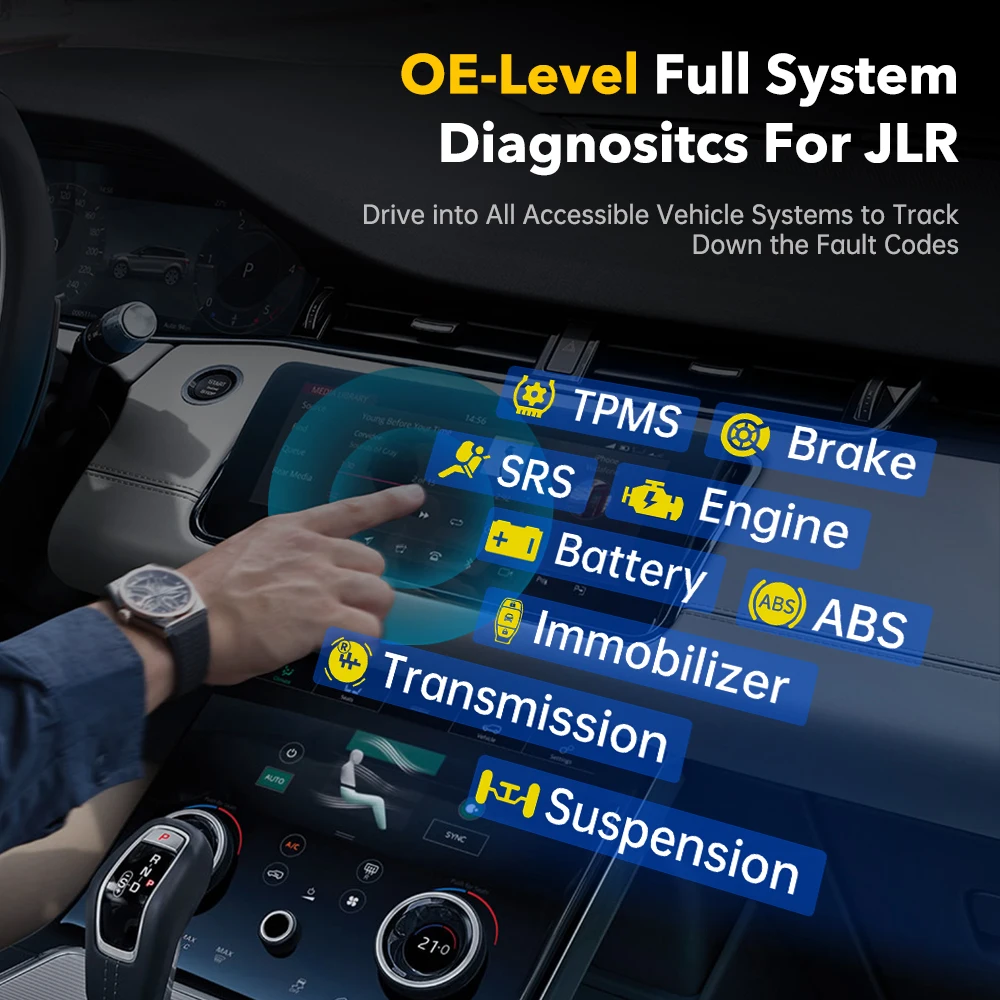 ANCEL LD700 All Systems Diagnostic Scan Tool fit for Land Rover Jaguar Car Battery Registration Oil Reset ABS Automotive Scanner