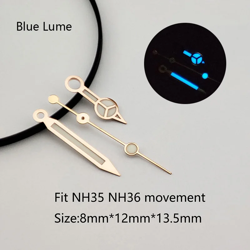 

Suitable NH35 NH36 Automatic Movement Silver Needles Prx Super Player Watch Hands BGW9 Lume Brushed Polished Style