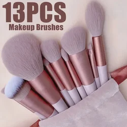 13Pcs Makeup Brushes Soft Fluffy for Cosmetics Foundation Blush Powder Eyeshadow Kabuki Blending Makeup Brush Set Beauty Tool