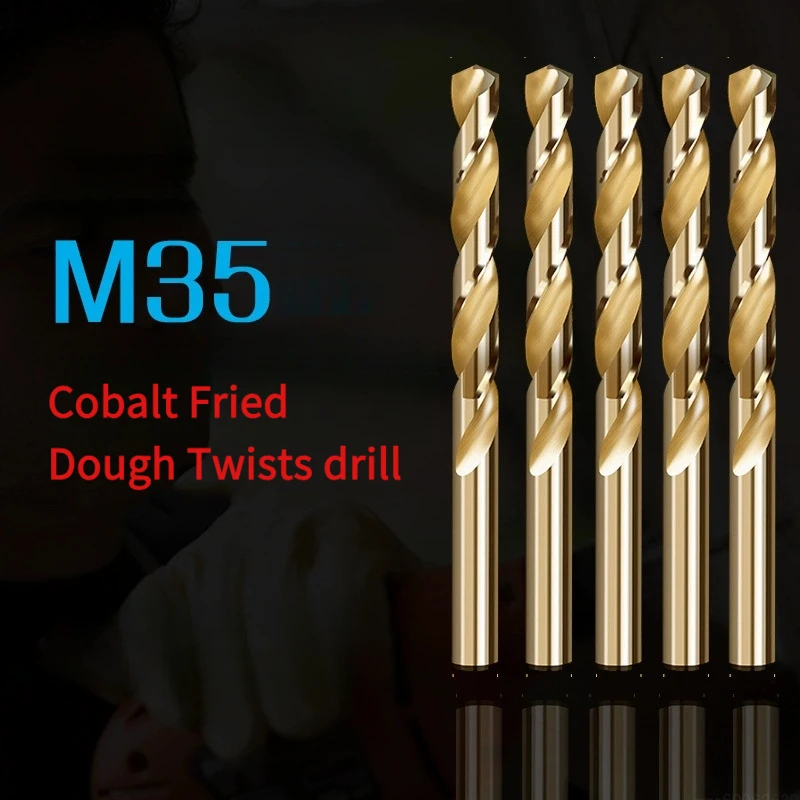 FA M35 HSS Cobalt Twist Drill Bit Straight Shank High Hardness Drill Bits for Stainless Steel Iron Aluminum Alloy Metal Drilling