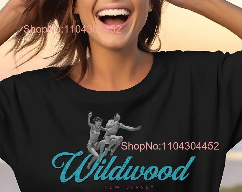 Retro Wildwood NJ T Shirt For Jersey Shore beach lovers 1970's couple Stylish New  long or short sleeves