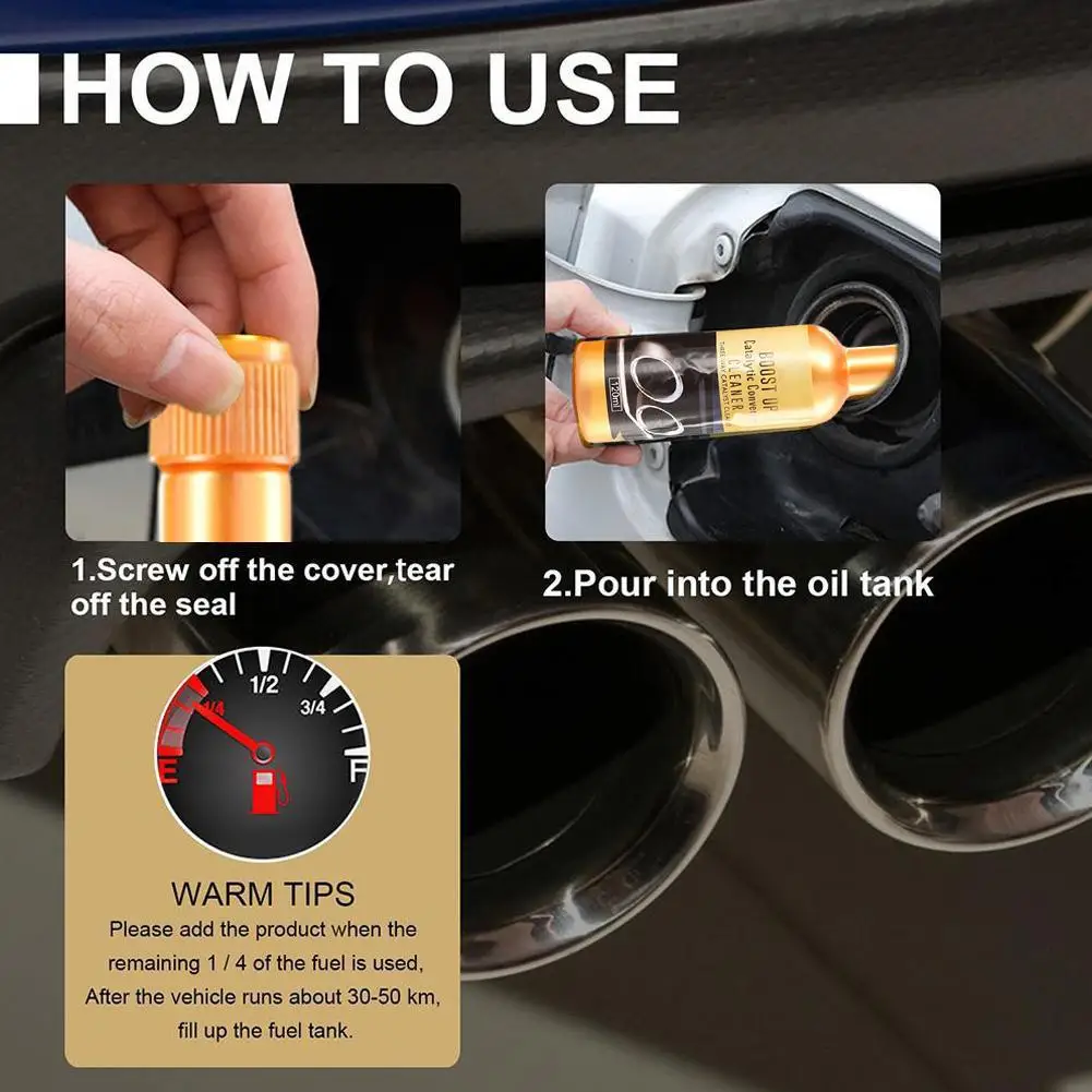 Catalytic Converter Cleaner Engine Carbon Deposit Remover Fuel System Cleaner for Improved MPG and Power Reduces Emissions