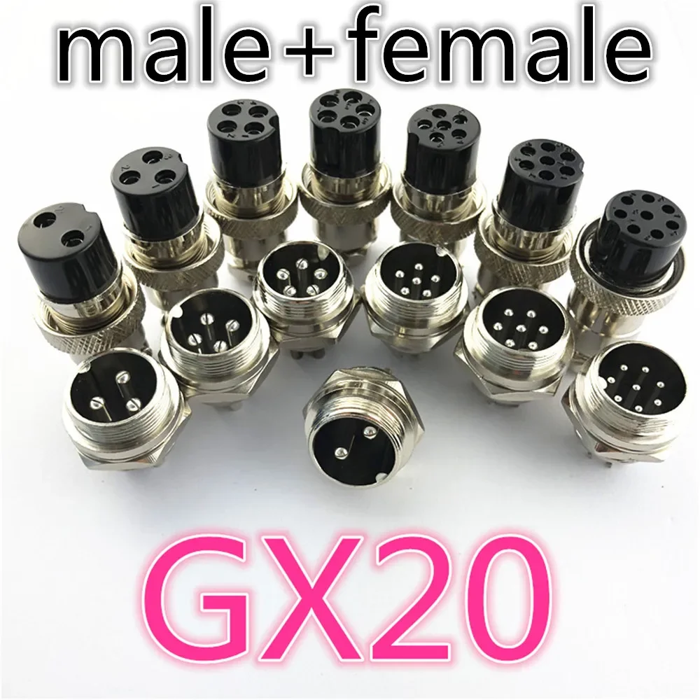 GX12 GX16 GX20 2/3/4/5/6/7/8/9/10 Pin Male Female Butting Wire Cable Circular Aviation Socket Plug Panel Connector Dropshipping