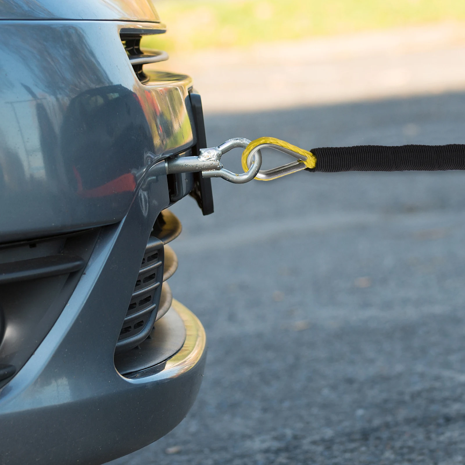 1 قطعة مقطورة الأصفر الكهربائية ونش كهربائي ونش النايلون مقطورة حبل للشاحنات RVs دائم النايلون حبل للسحب العملي