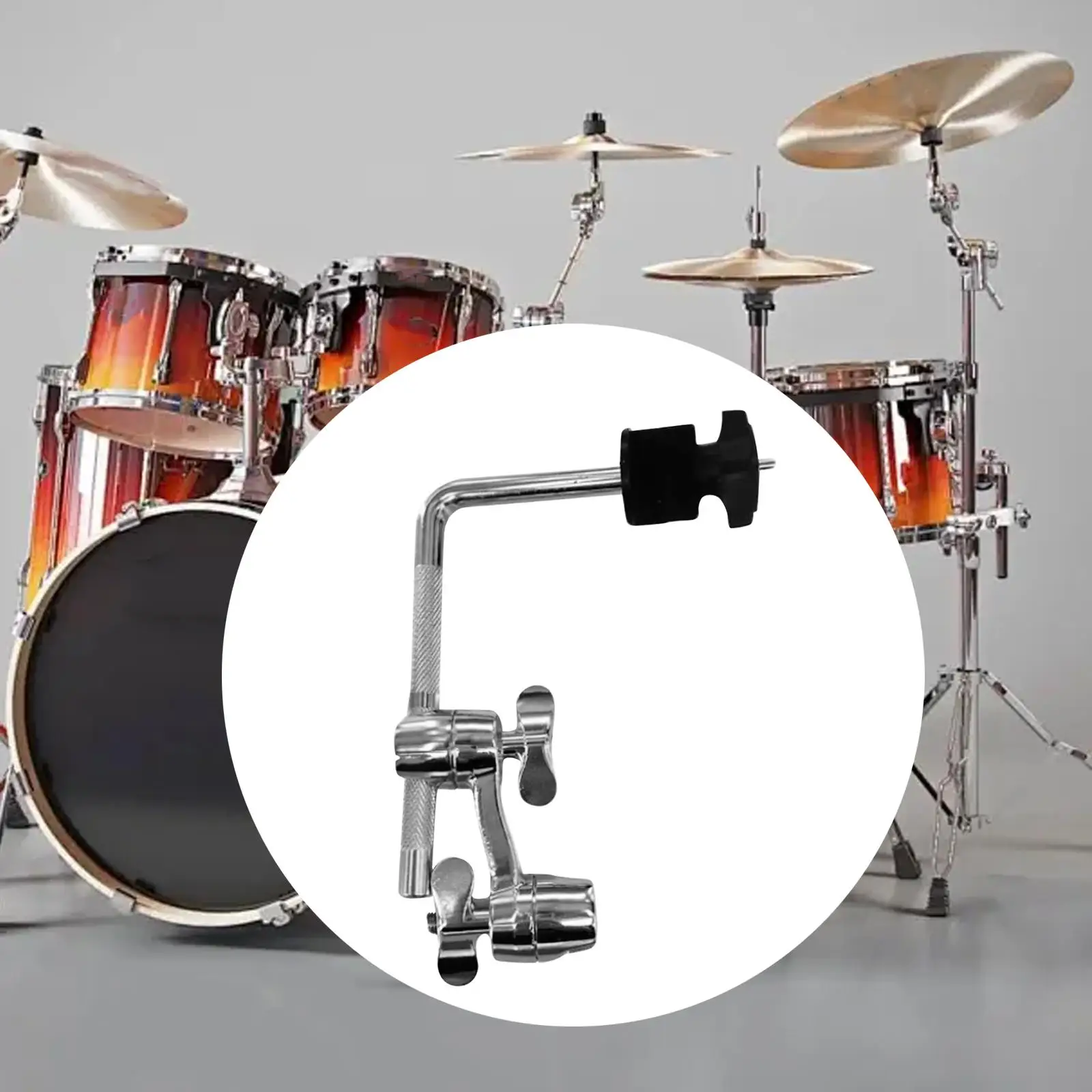 

Cymbal Arm Extension Rod with Clamp,Cymbal Percussion Mount Easy to Install Metal Compact Percussion Instrument Accessories