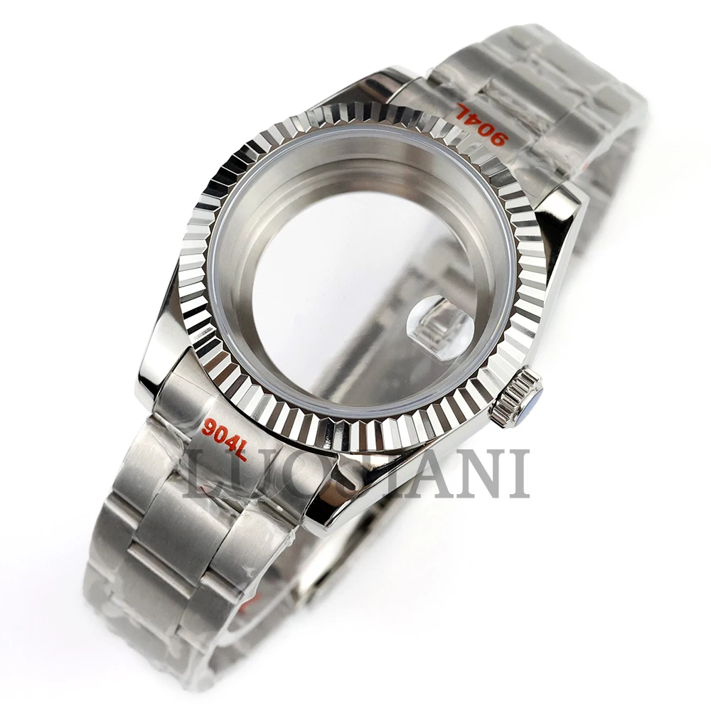

Silver NH35 Case 36mm/39mm Stainless steel Sapphire Glass for Datejust NH35 NH36 movement oyster/Jubilee Bracelet Waterproof