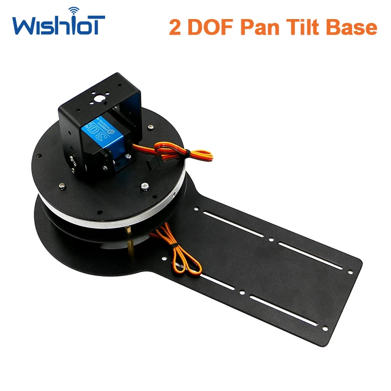2 DOF Heavy Duty Large Round Base Pan Tilt Bracket Metal Dual Axis Rotating Frame for Robot Arm Camera Servo DIY