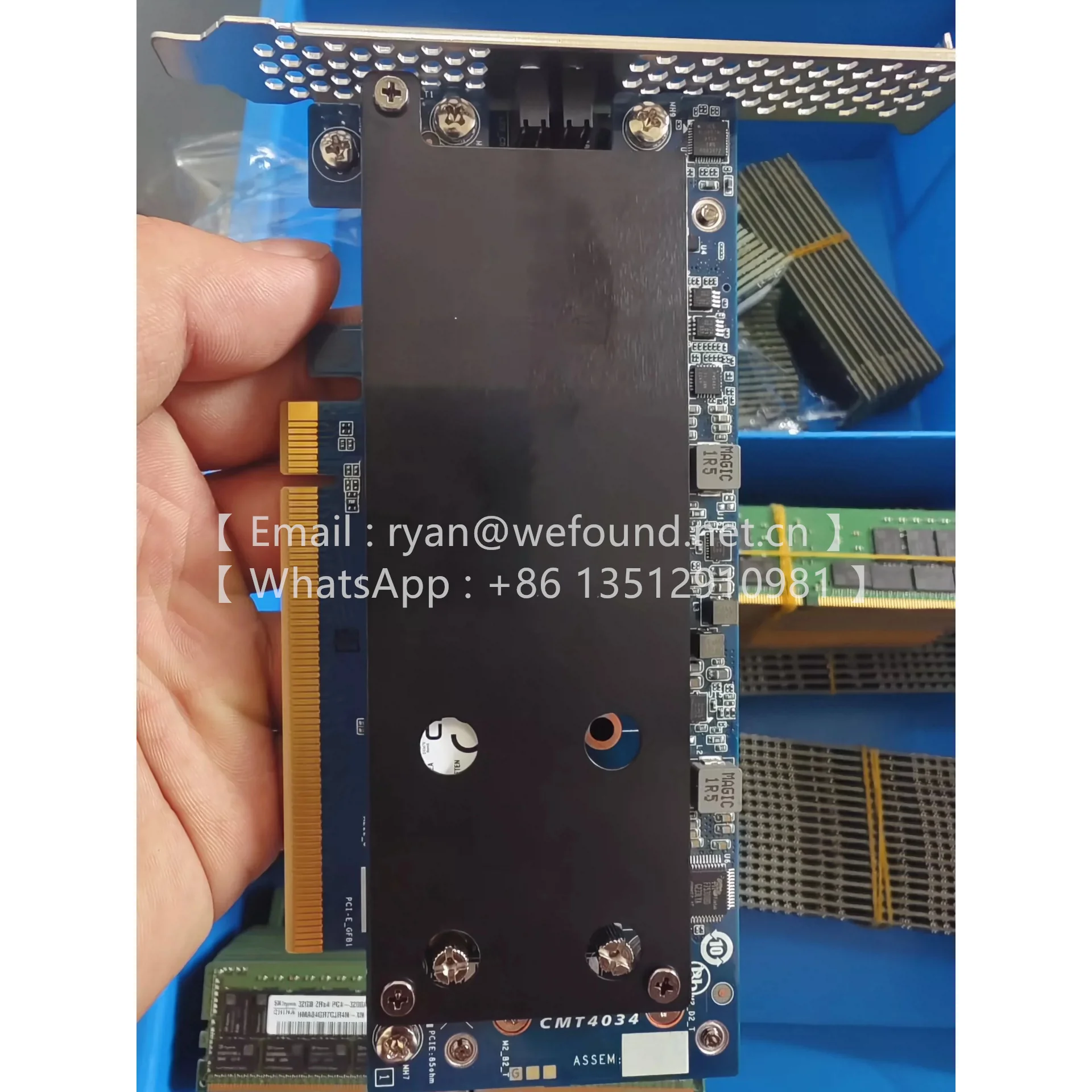CMT4034  4 x M.2 PCIe x16 Card Supports up to 4 x PCIe Gen3 x4 M.2 SSD drives 2280/22110