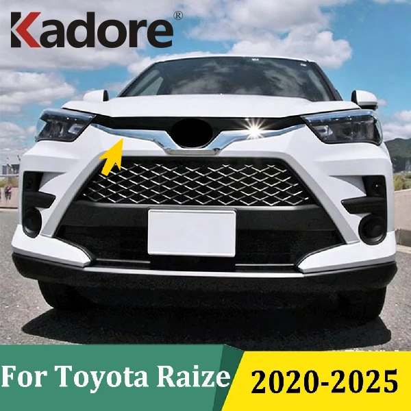 

For Toyota Raize 2020 2021 2022 2023 2024 2025 Front Engine Upper Grille Racing Grill Molding Strip Trim Exterior Accessories