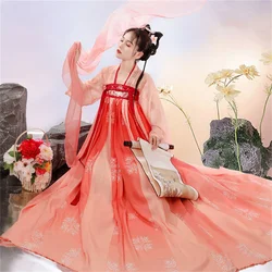 Chinese Traditional Hanfu Costume Woman Ancient Han Dynasty Dress Oriental Princess Dress Lady Elegance Tang Dynasty Dance Wear