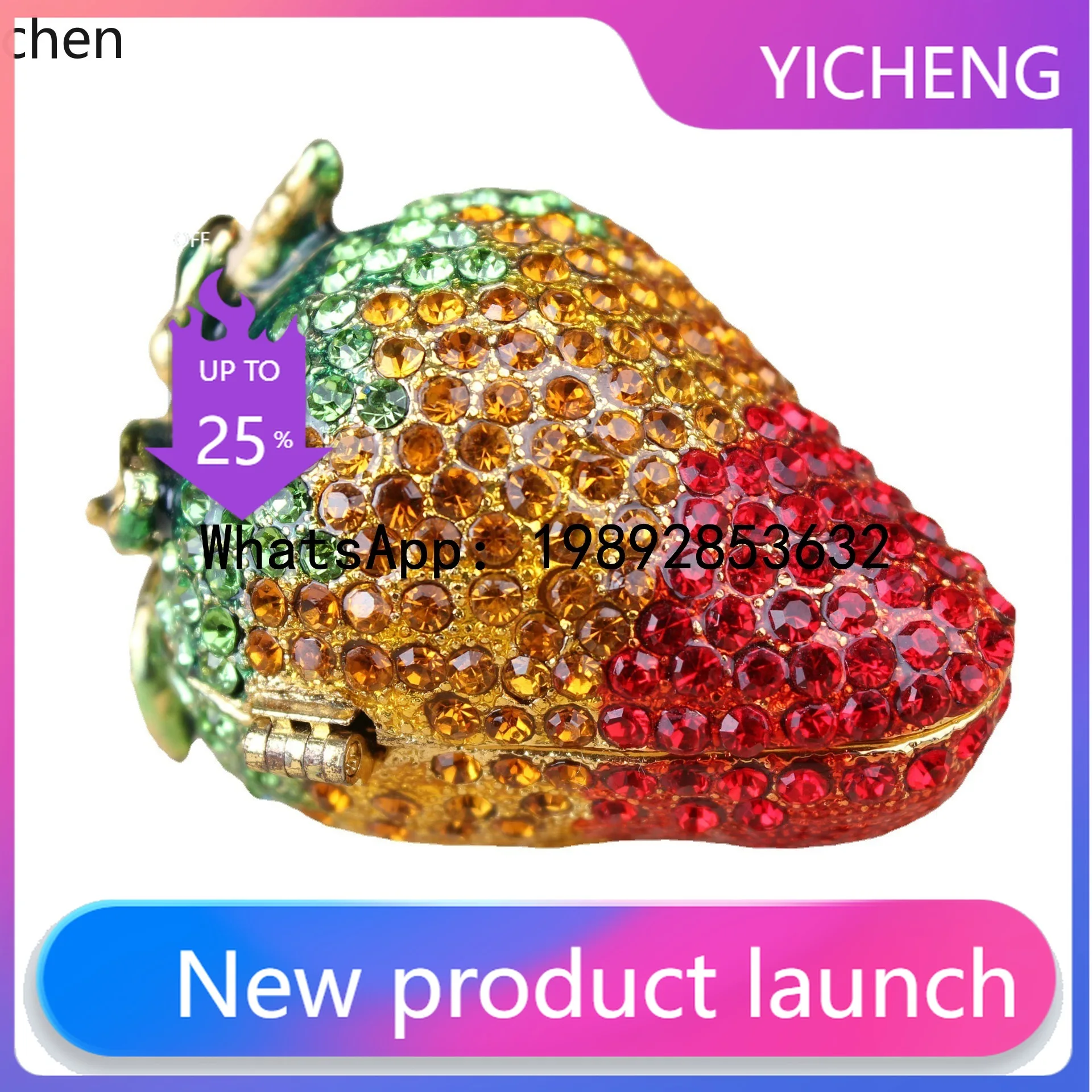 

jewelry box, strawberry ornament, handicraft, fruit-themed creative home decor, holiday gift, desktop decoration