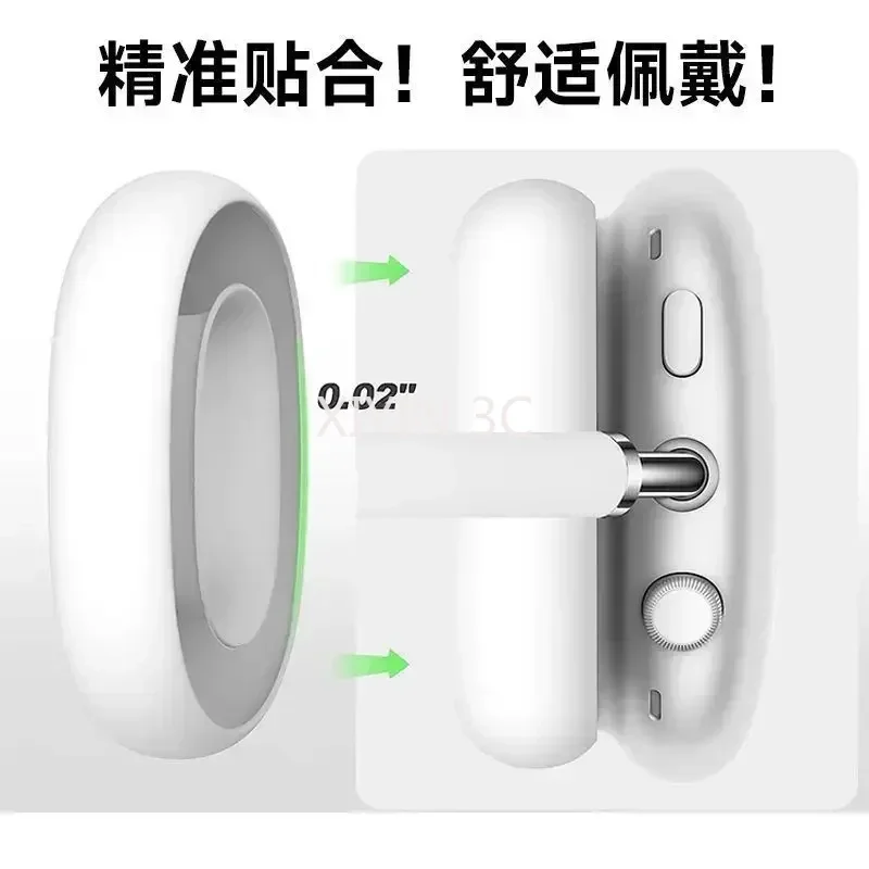 غطاء حماية من السيليكون بأربعة في واحد باللون البرتقالي من مادة TPU مناسب لسماعات AirPods Max/2 الجديدة لعام 2025 مضادة للسقوط والغبار