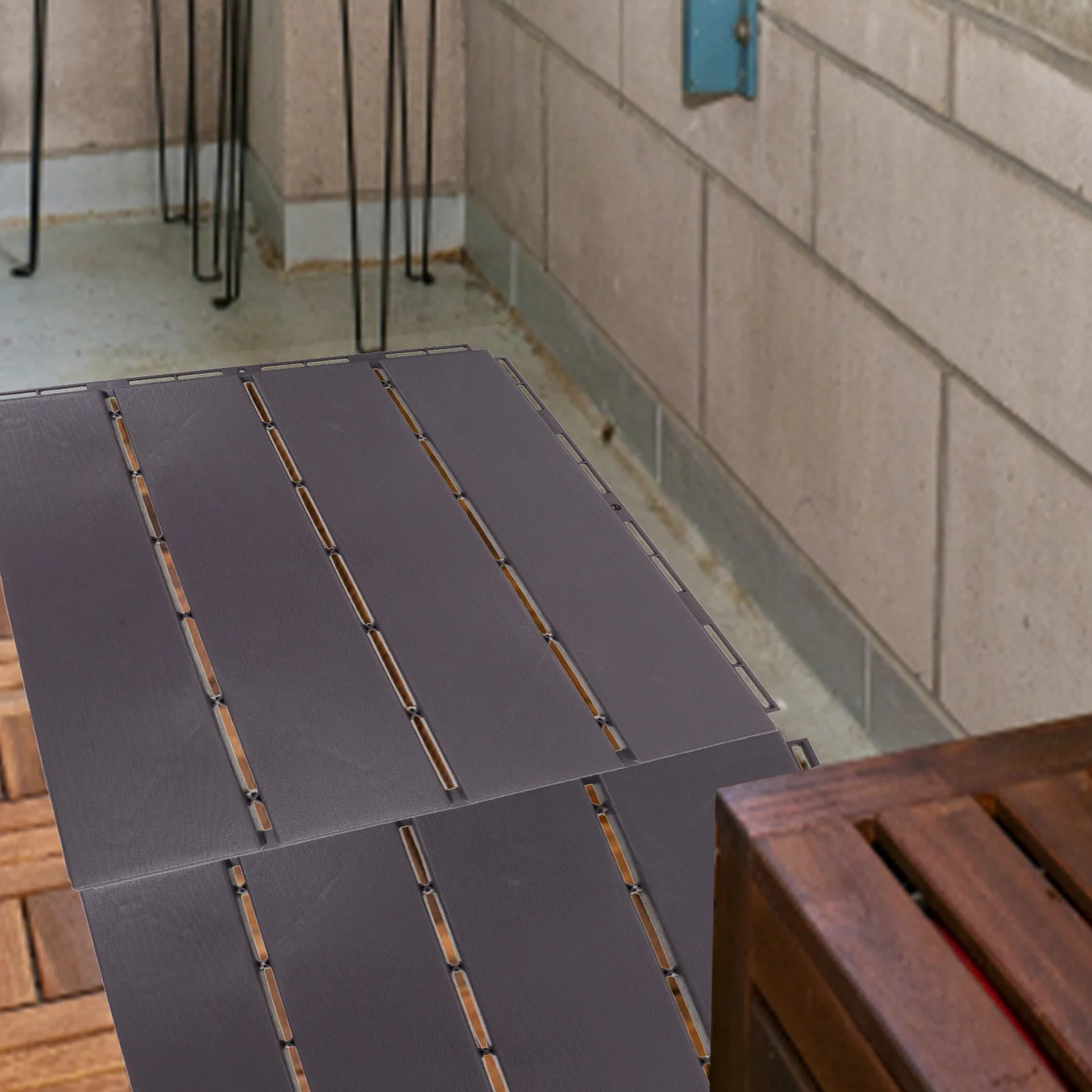 

Balcony Floor Garden Wood Deck Patio Tiles Exterior Wooden Terrace Interlocking Outdoor Flooring Plastic Deck Tile High Density