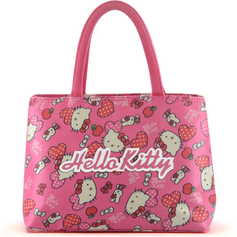 Hello Kitty Purses and Handbags Thicken Water Proof Oxford Cloth Printed Tote Bag Sanio Bags for Women Cute Cartoon Storage Bag