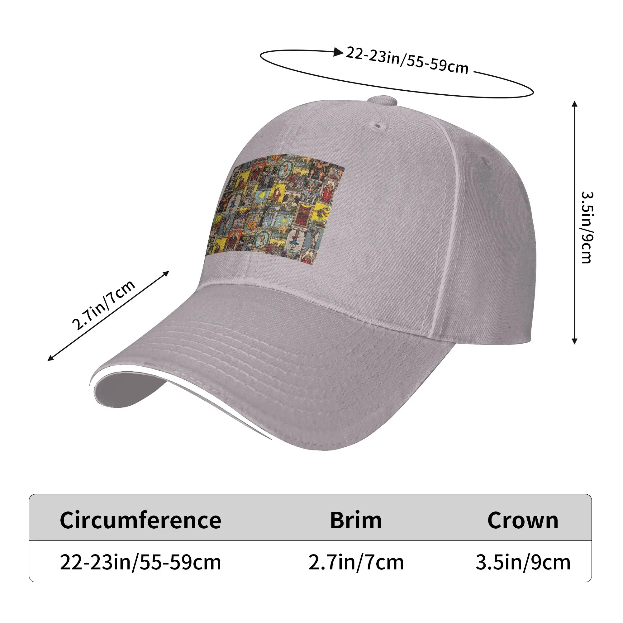 The Major Arcana of Tarot Cap Casual Baseball Caps Adjustable Hat Hip Hop Summer Unisex Baseball Hats Customizable