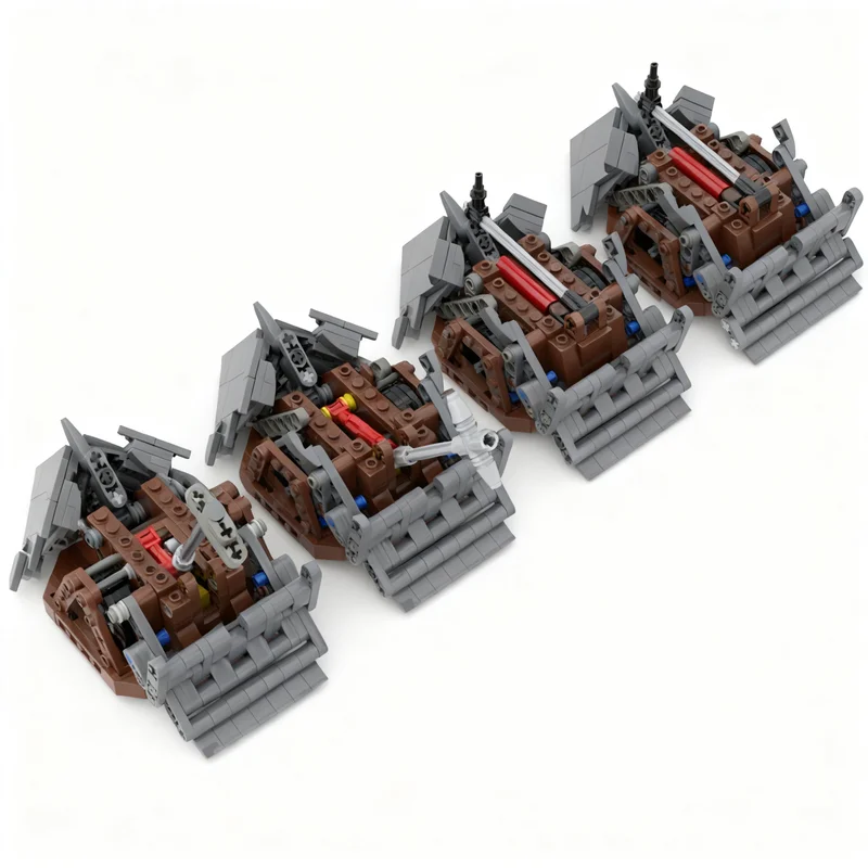 1282pcs MOC Robot Wars 1 10 Scale Shunt Series 1-7 Model Building Blocks Christmas Gift Construction Toy Collection Assemble DIY