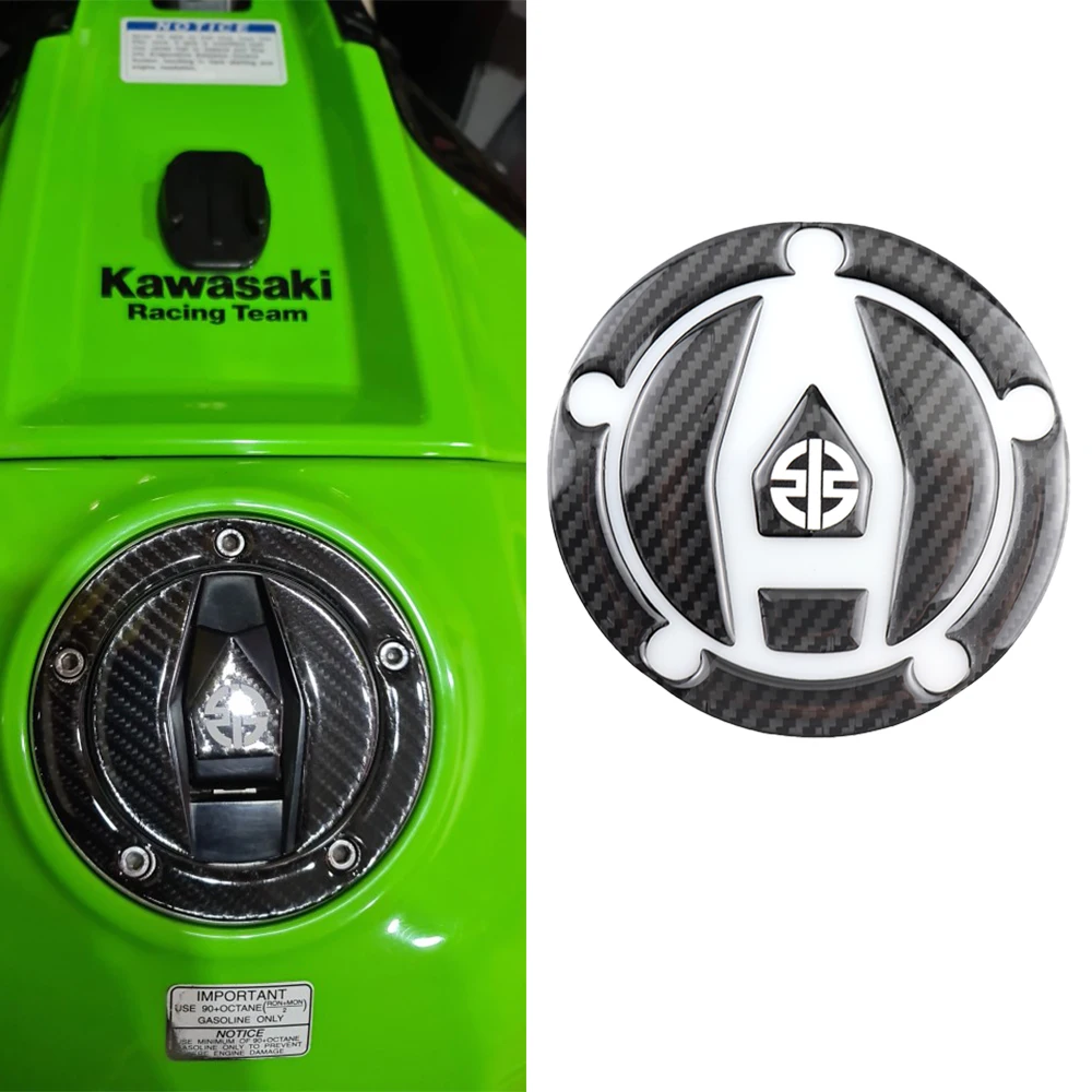 

For Kawasaki H2 2015 2016 H2R 15 16 ZX-10R ZX10R 2016 Carbon Fiber Motorbike Tank Pad Gas Cap Decal Protector Sticker Decal