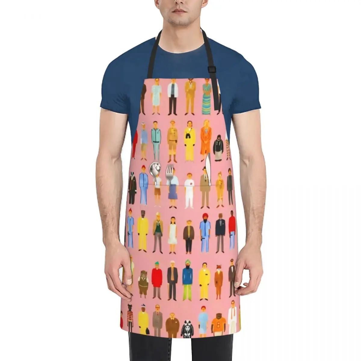 Wes Anderson Movie Characters Apron kindergarten teacher Smock for hairdressing professional kitchen Apron