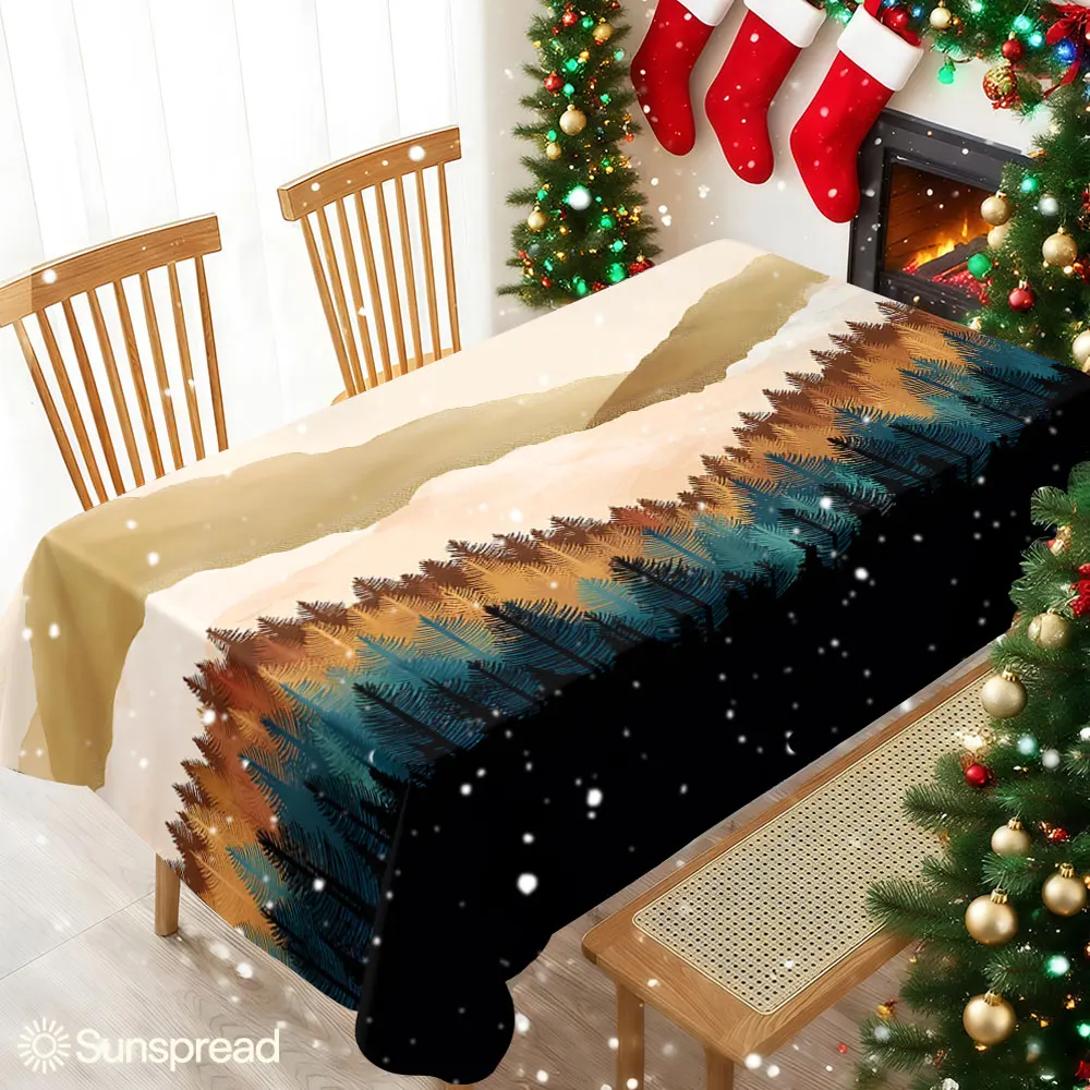 Golden Pines Waterproof table cloth, splash-proof tablecloth, for party, Halloween, Christmas, dining, camping