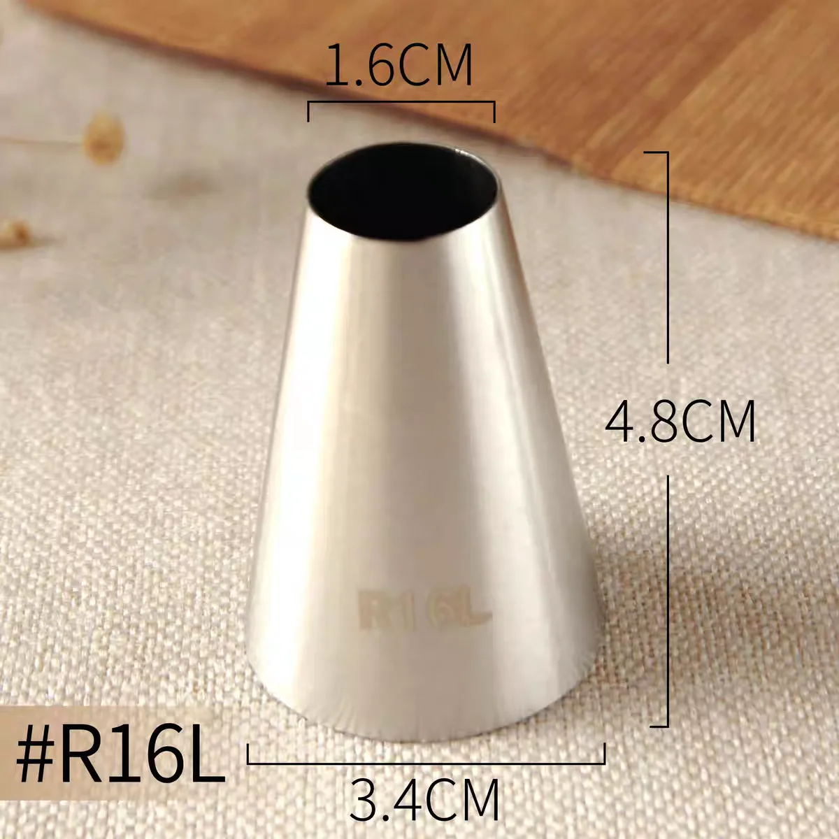 #R16L R18L R22L Large Size Round Piping Nozzle Cake Cream Pastry Tools Stainless Steel Icing Tips For Cupcake Decorating