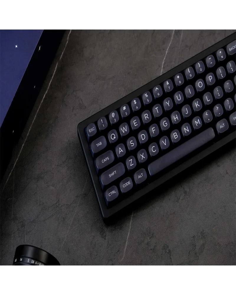 Black keycap 126 keys PBT material MOA highly sublimation process Suitable for a variety of mechanical keyboards