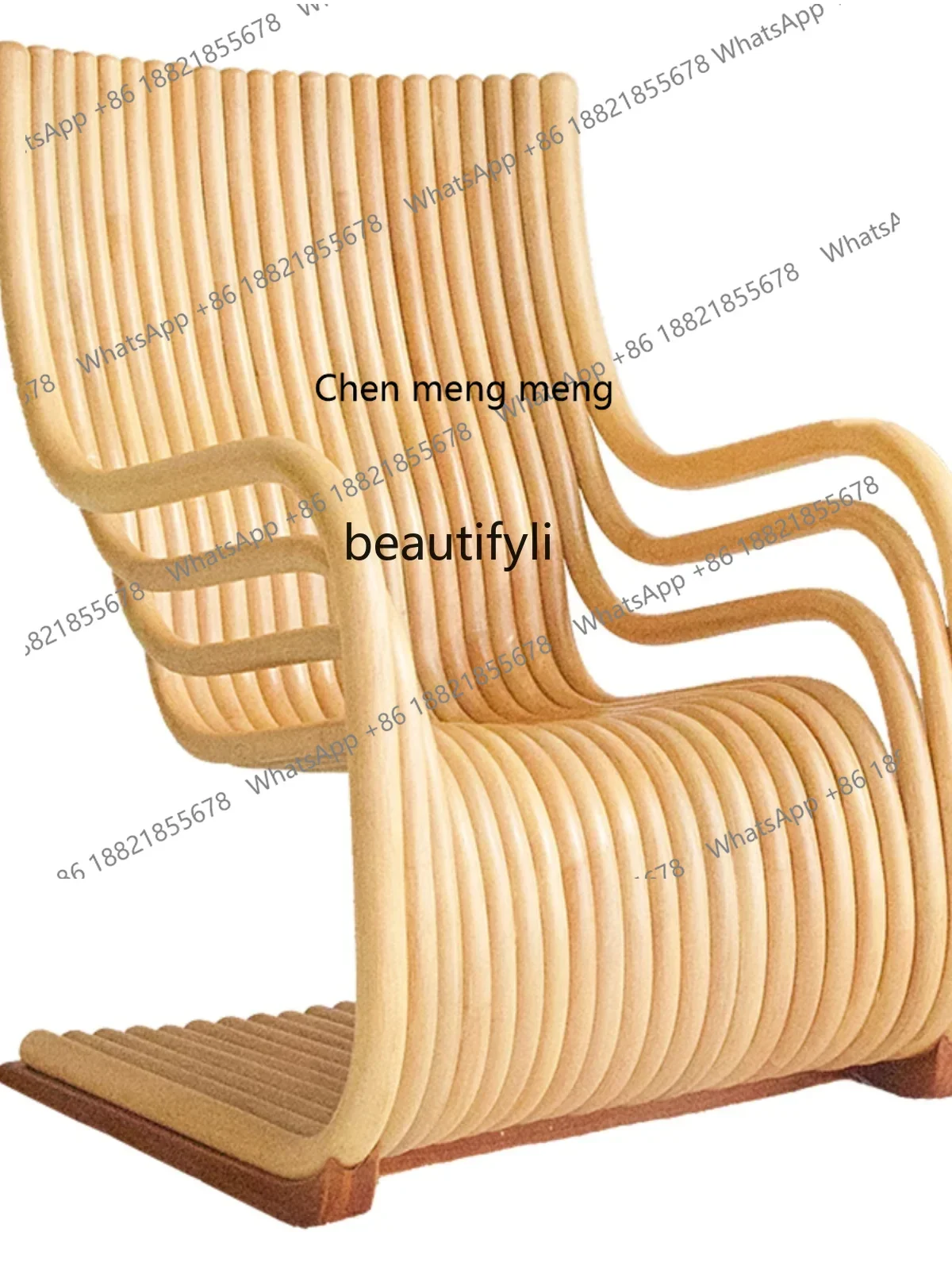 182C Genuine Goods Ins Agate Real Rattan Couch Backrest Balcony B & B S Leisure Chair
