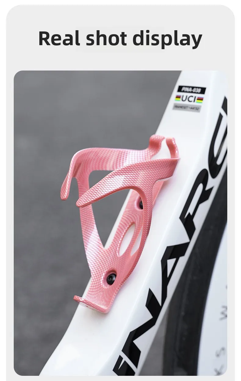 Fahrrad Wasser Flasche Halter ABS einteiliges Carbon Muster Rennrad Wasser Flasche Tasse Halter Radfahren Ausrüstung Zubehör – Detail 12