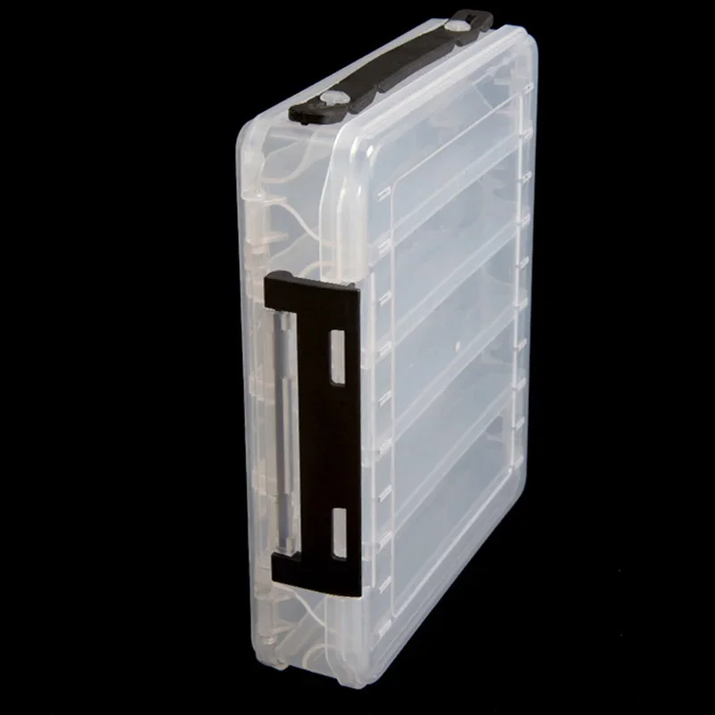 

Double Sided Lure Box 10 Compartments Transparent Plastic Fishing Lure Tackle Box Hook Fishing Accessories Storage Case