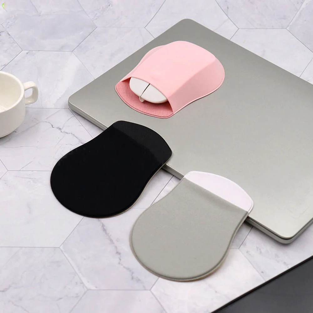 3 Colors Universal Mouse Storage Bag Stick On Computer Adhesive Mouse Storage Pouch Portable Mouse Holder Office Supplies