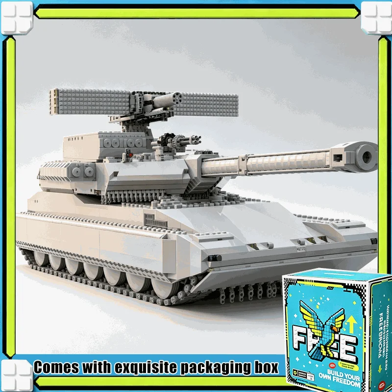 21178PCS Large Scale Army Tank Heavy Armored Combat Vehicle Model MOC Custom Building Blocks Set Educational Display Gift