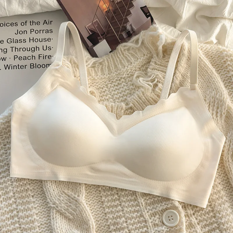 1 قطعة ملابس داخلية رياضية للمراهقين فتاة سلس الملابس الداخلية طالب التدريب الصدرية الفتيات لينة الجلد ودية تنفس مكافحة ترهل حمالات الصدر #4