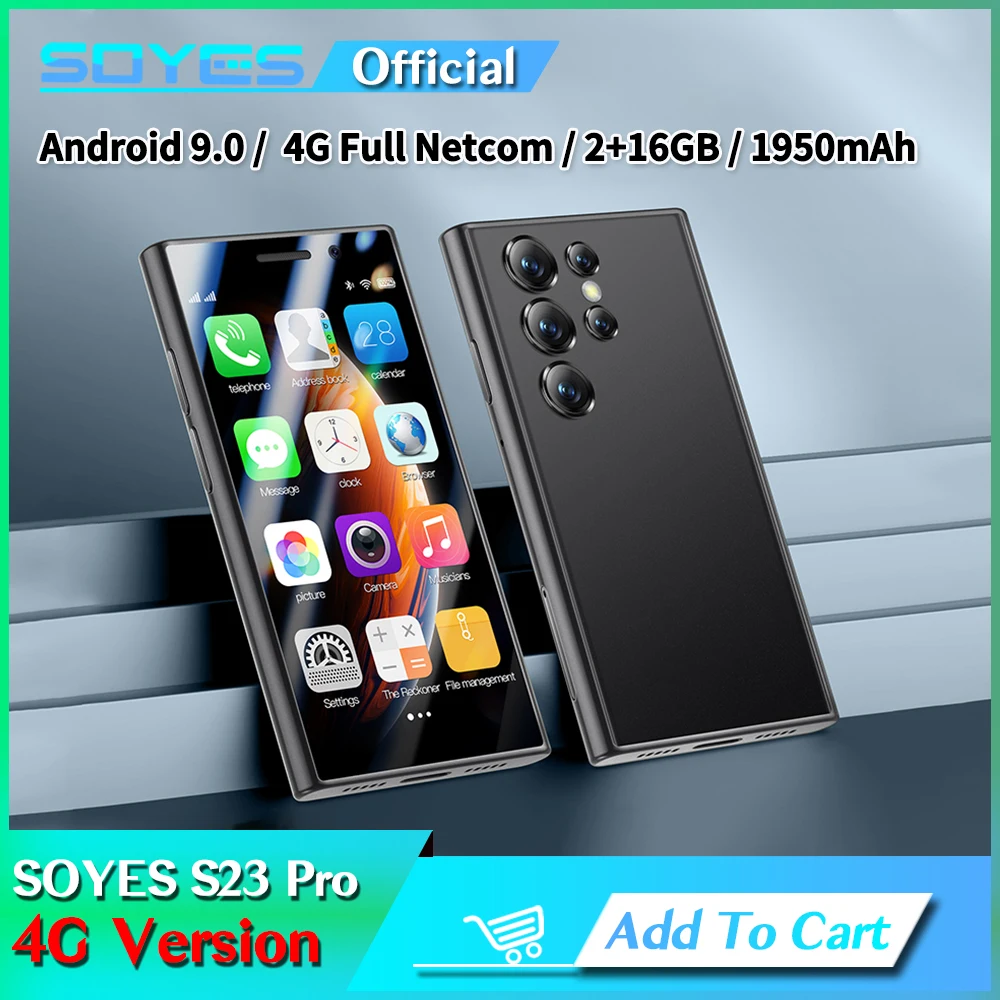 SOYES S23 Pro 4G Wersja Eurasijska Mini Smartphone 2GB RAM 16GB ROM Android9.0 Face ID 1950mAh 3.0in Mały telefon komórkowy