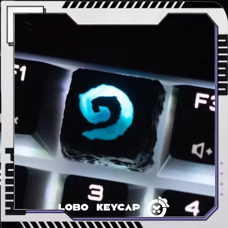 Hearthstone Themed Keycaps Mechanical Keyboard Resin Material Layered Drip Glue Pbt Cross Axis Keyboard Key Caps Point Keycap