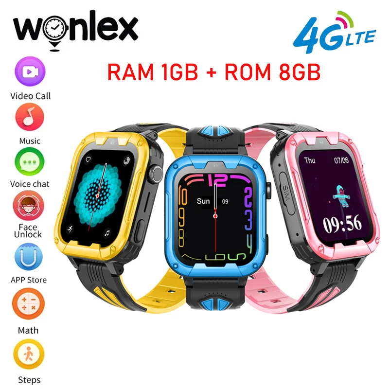 

Wonlex 4G Смарт-часы Детские видеозвонки GPS Wi-Fi Трекер местоположения Монитор Детские часы KT32 Водонепроницаемые SOS-вызовы Детские умные часы