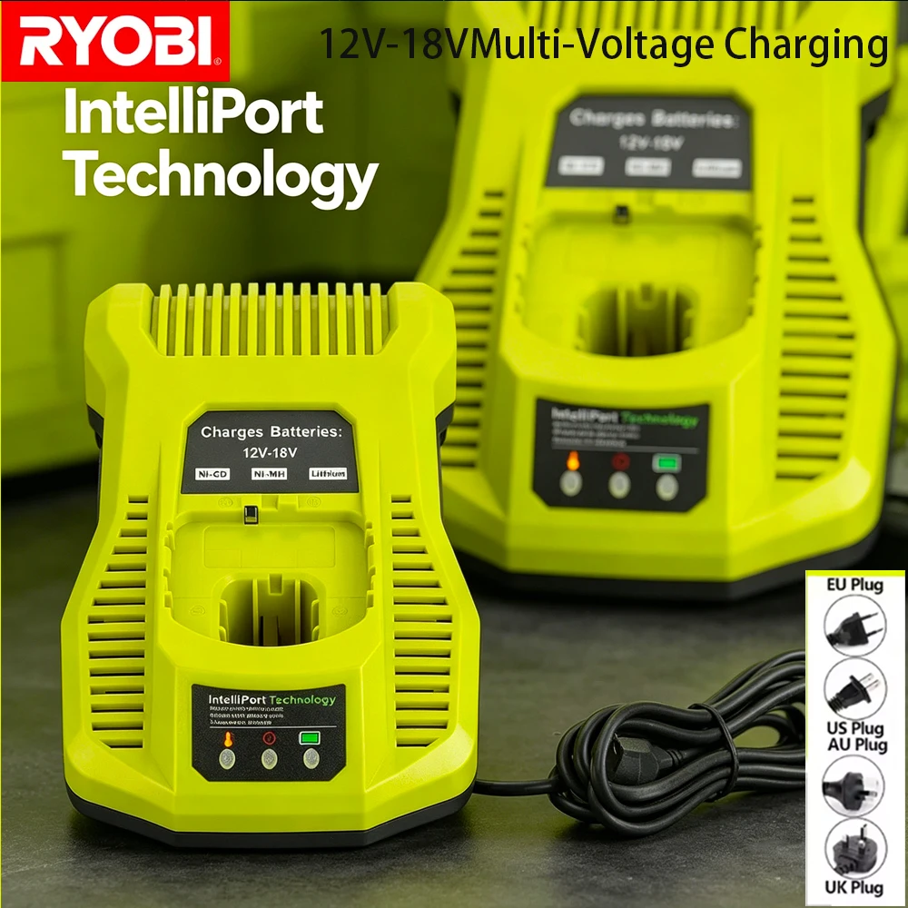 

P117 Fast Charger for Ryobi 12V-18V Li-ion Ni-CD Ni-MH Battery, ONE+ Series, Fit P100 P102 P103 P105 P107 P108 P118 1400670