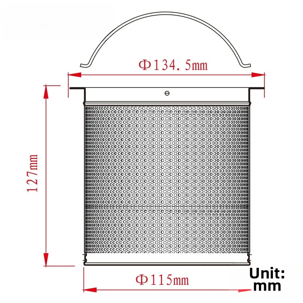 Stainless Steel Sink Drain Strainer Basket With Handle Fine Mesh Anti‑Clog Sink Filter Rust‑Proof Drainage Accessory For Kitchen