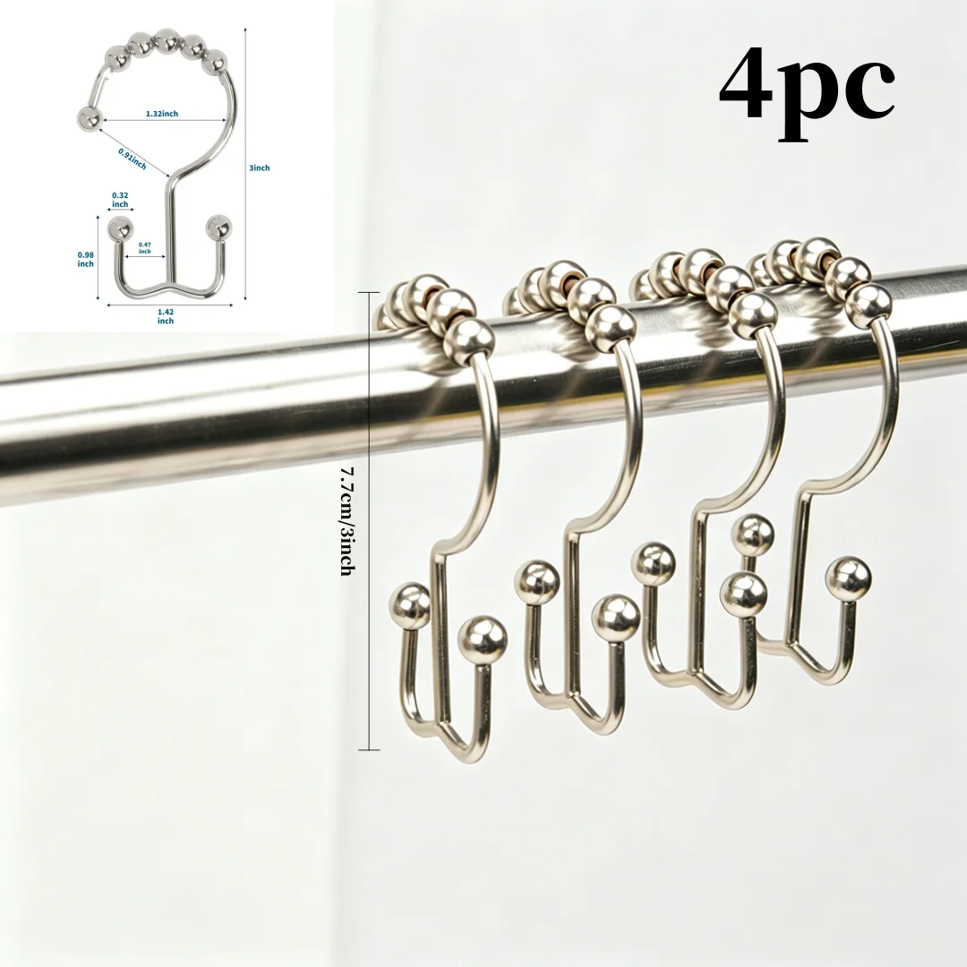 Black Stainless Steel Shower Hooks 10