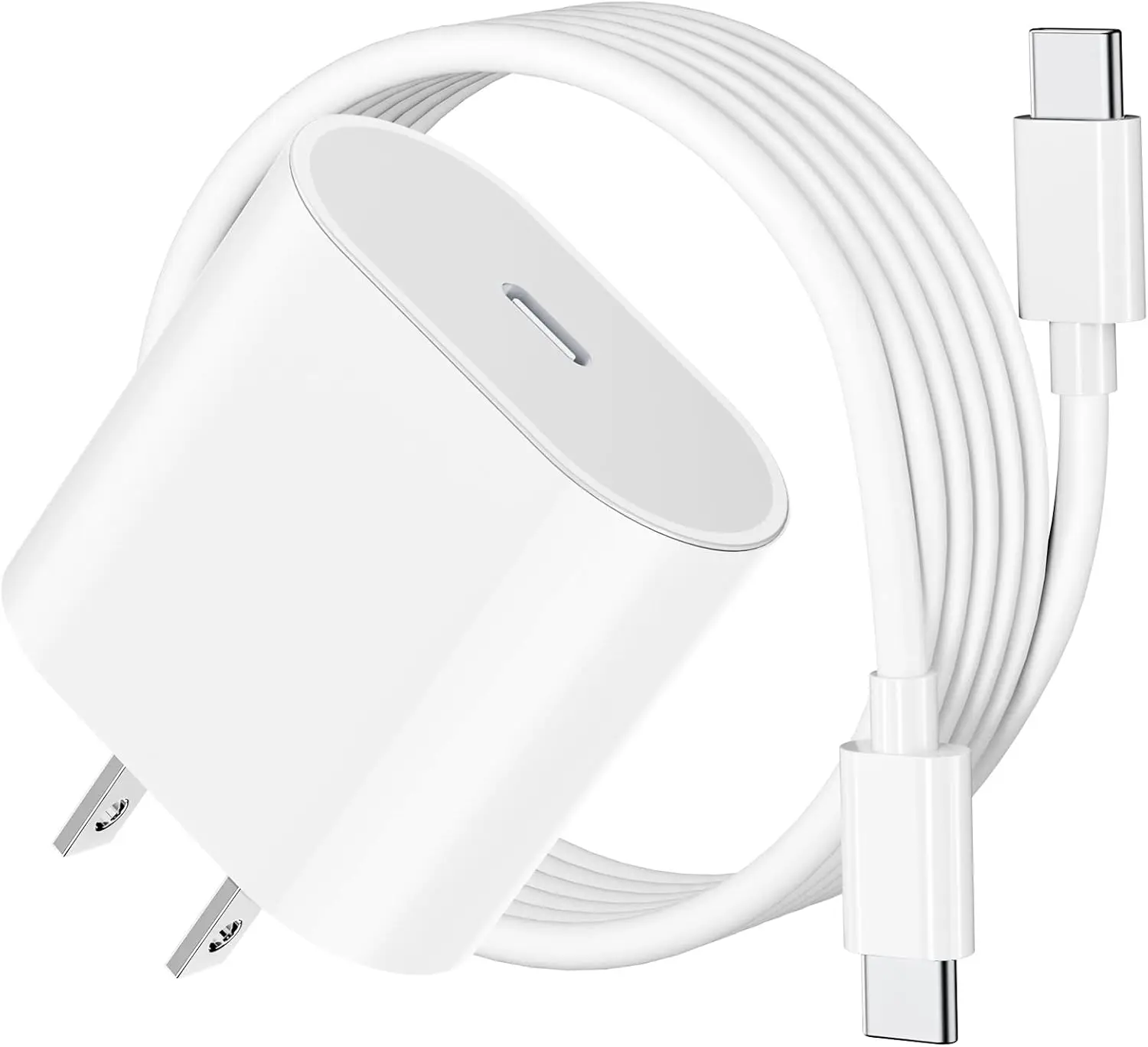 

20W USB C Fast Charger for iPad Pro 13/12.9/11 inch, iPad Air 13/11 inch, iPad Mini 7/6, iPhone 16/15 Series with 6.6ft Cable