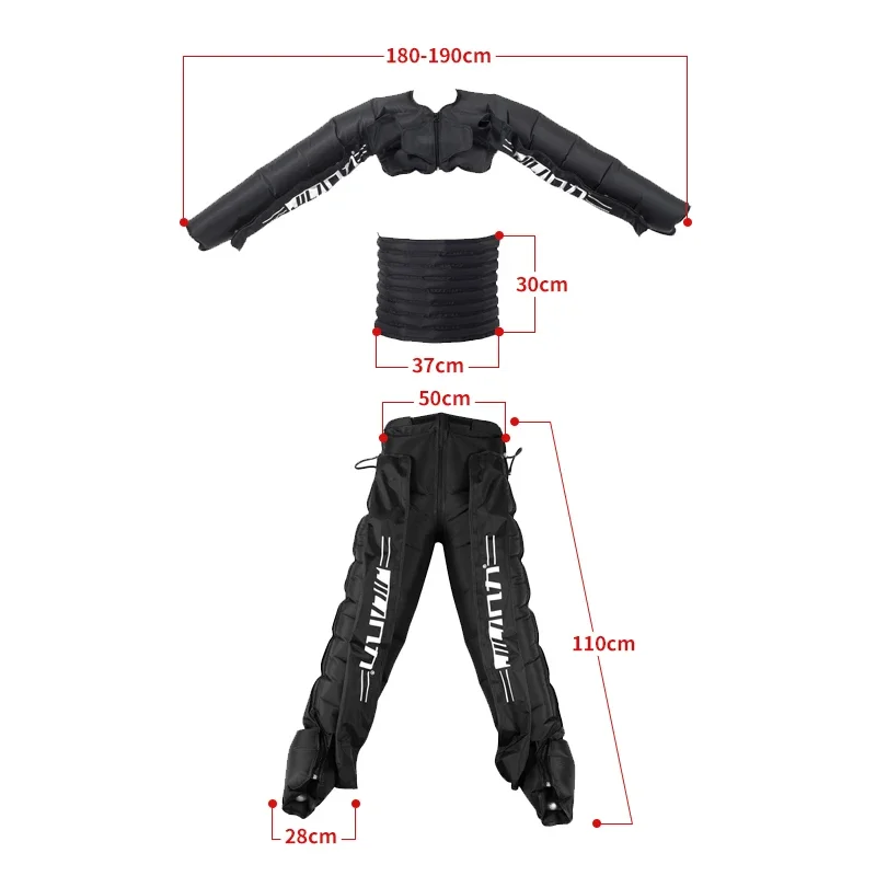 4/6/8Chamber Wireless Remote Control Air Compression Leg Massage Boots Heat Function Athlete Recovery-Body Foot Waist Arm