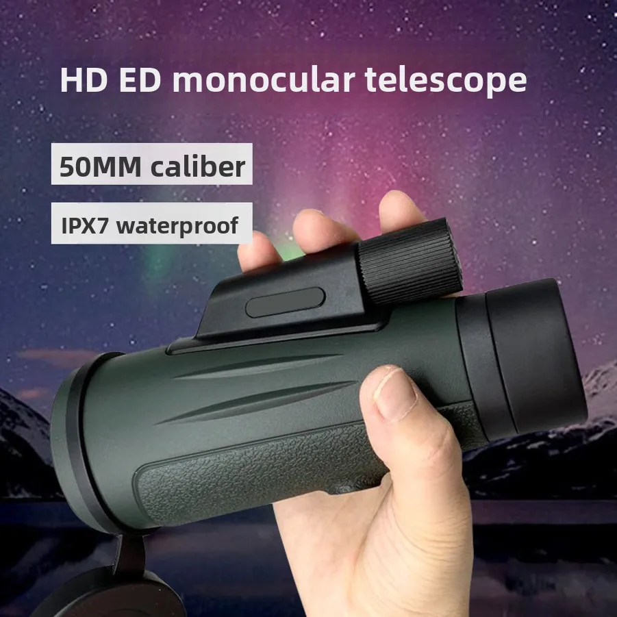New hot-selling 12X50 nitrogen-filled waterproof monocular, high magnification HD mobile phone photography, portable 2