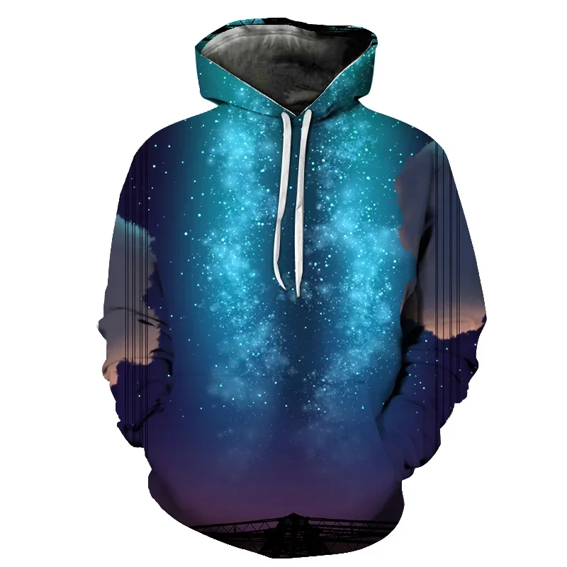 

The Starry Night Art Graphic Hoodies Men Fashion Cool 3D Print Clothing Space Galaxy Starry Sky Women Hoodie Harajuku Pullovers