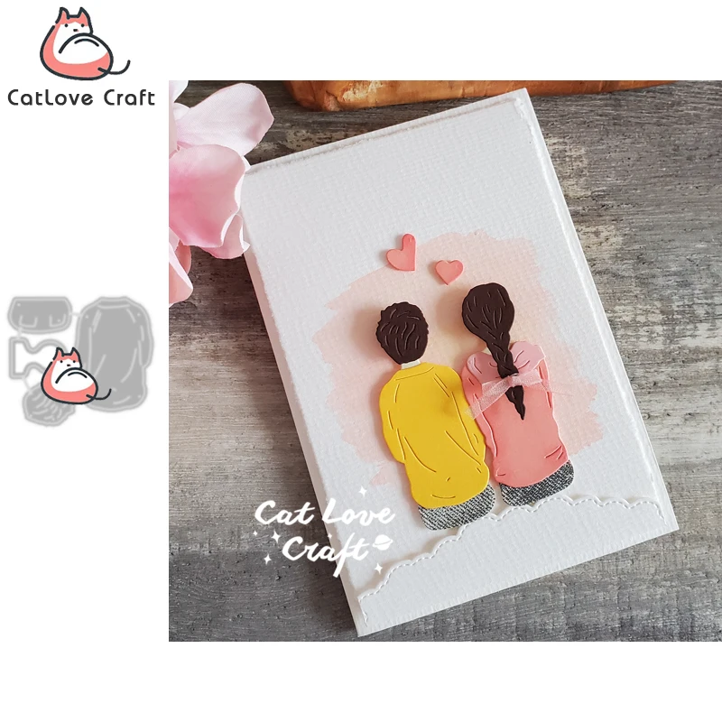 Catlove Backdrop Boy Metal Cutting Dies Scrapbooking Mold Stencil Die Cuts Card Making DIY Craft Embossing New Dies For 2023