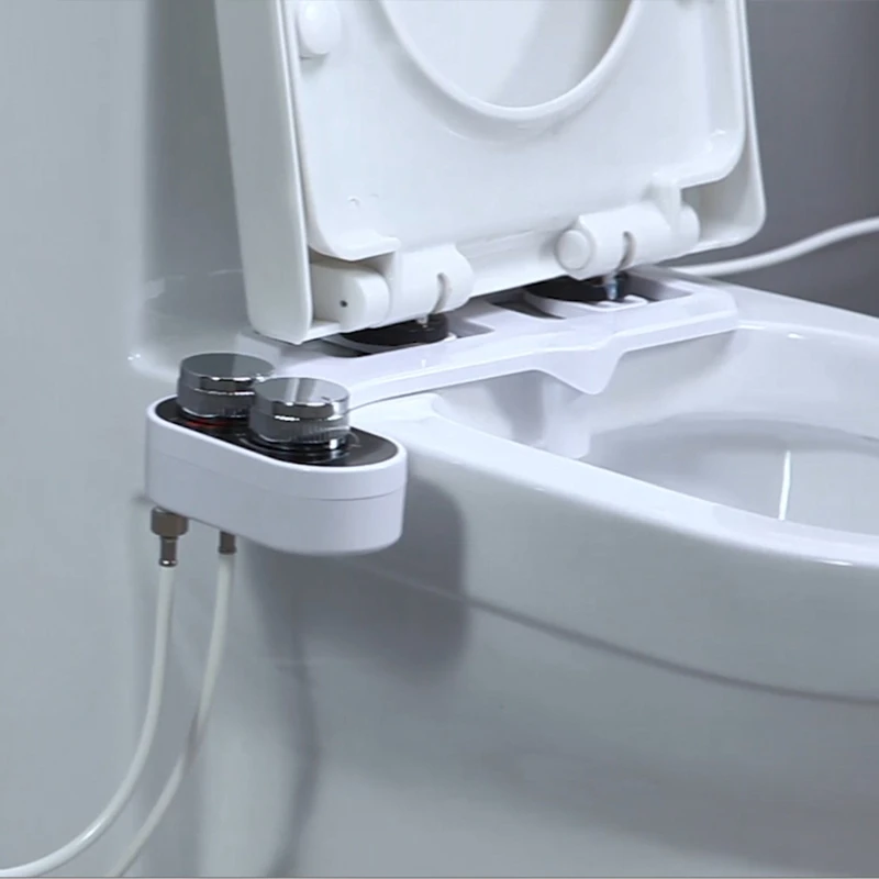 โปรโมชั่น! แบบพกพา Non-Electric Flusher Self-Cleaning Dual หัวฉีดสิ่งที่แนบมาพร้อมอุณหภูมิและความดันควบคุม