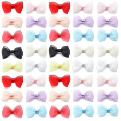 20Pcs/Lot 2.5*5cm Satin Ribbon Bows Handmade Silk Ribbon Bow For DIY Sewing Crafts Clothes Headwear accesso Party Wedding Decor
