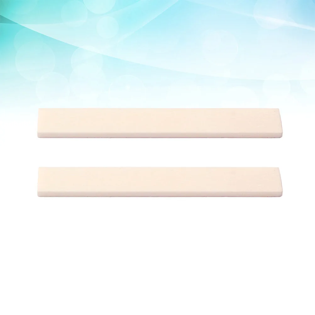 

2Pcs Guitar Bone Nut Real Buffalo Blank Lightweight Acoustic Electric Bass Bridge Saddle Durable Parts Guitar Bone Nut