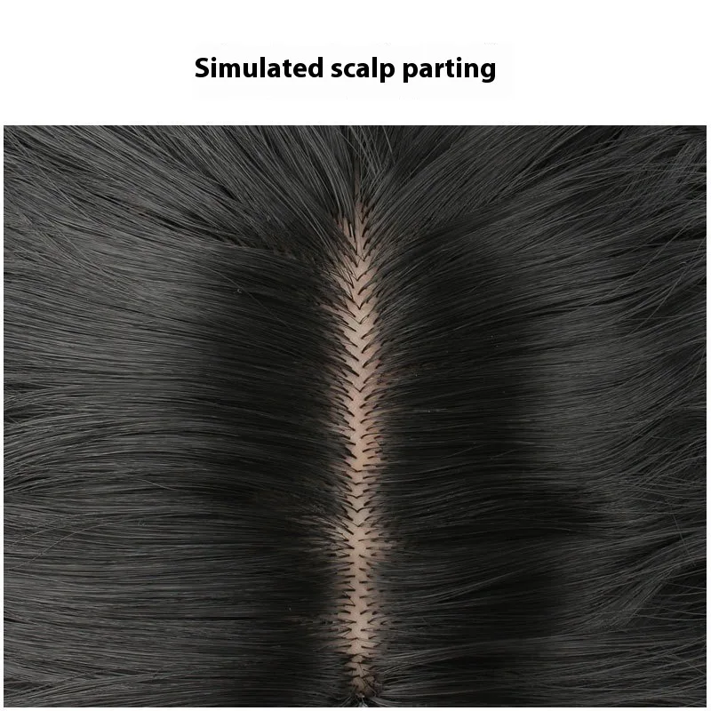 8x12cm 인모 가발 곱슬머리 자연색/다크 브라운 탈모 및 볼륨감이 적은 여성용 헤어피스 여성용 합성 헤어피스