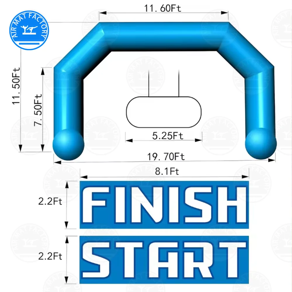 Customize Inflatable Start Finish Line Arch Gate Advertising Sports Arch Start Entry for  For Race Outdoor Advertisin Marathon