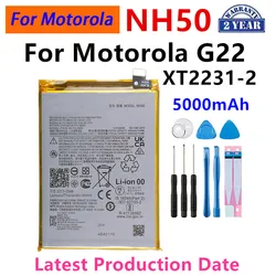 100% Original NH50 5000mAh Battery For Motorola MOTO G22 XT2231-2 Phone Batteries+Tools