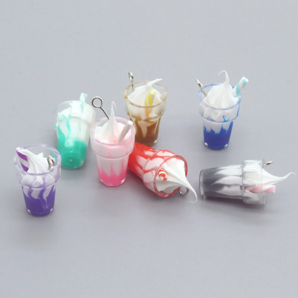 

20 шт. подвесок-шармов в виде стаканчиков для мороженого из смолы и сплава, аксессуары для изготовления ювелирных изделий своими руками, подвески для ожерелий, браслетов, серег